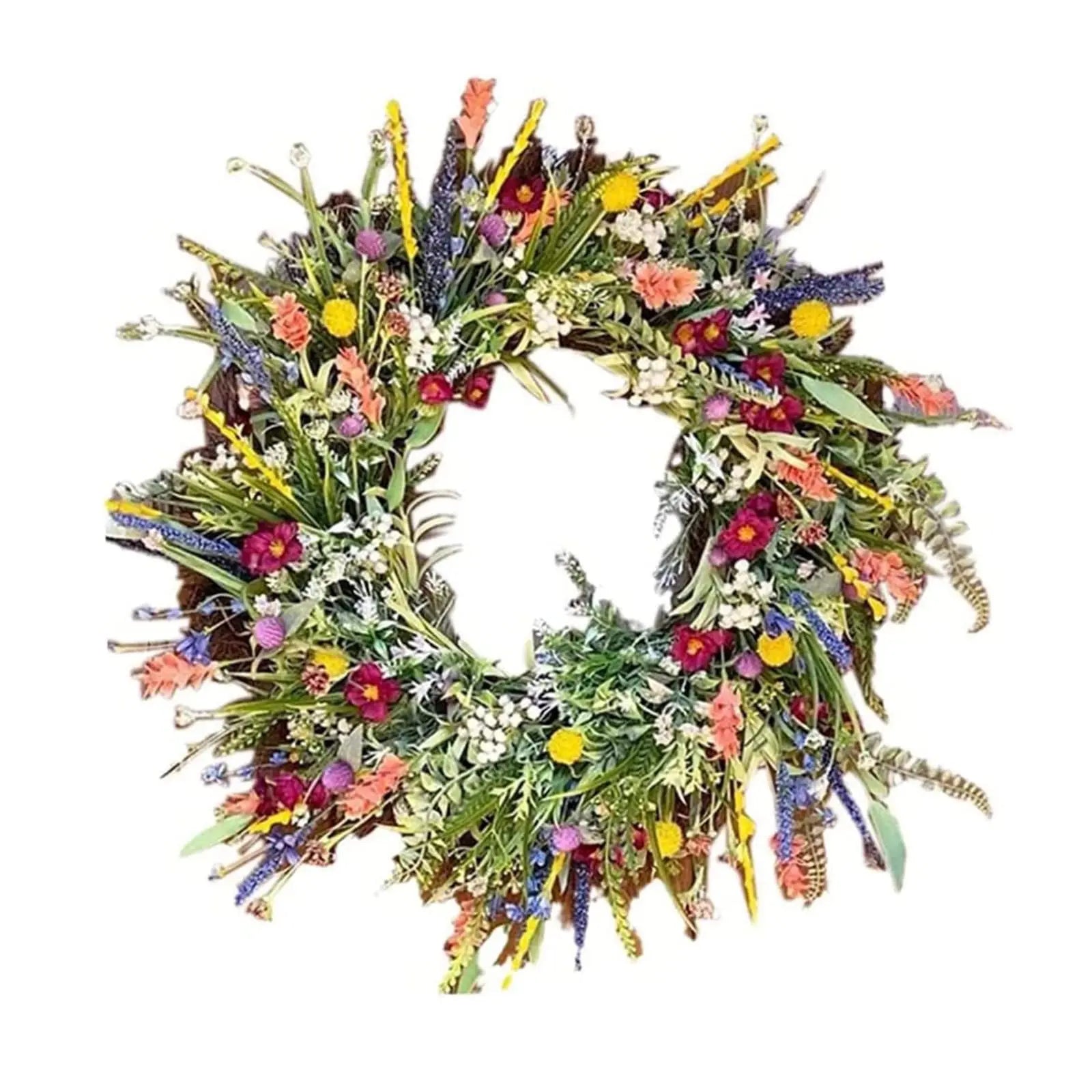 Vibrant Bloom Door Wreath Lifelike Floral Decor Indoor Outdoor For Homeowners | Lersk