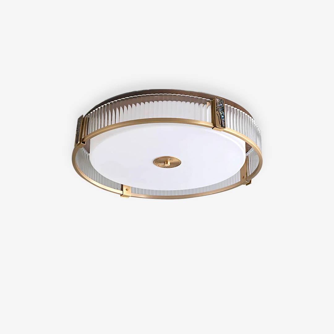 Contemporary Bedroom Ceiling Light In Brass With LED | Lersk