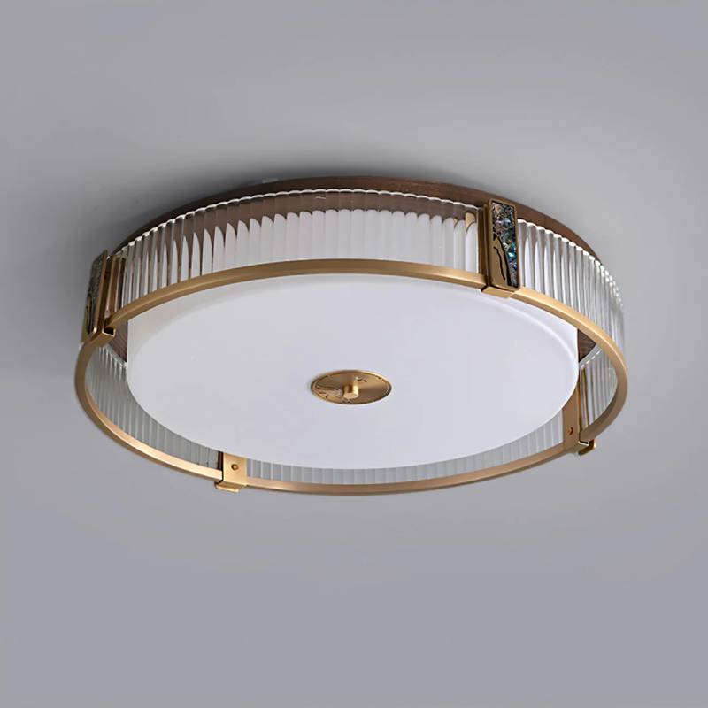 Contemporary Bedroom Ceiling Light In Brass With LED | Lersk
