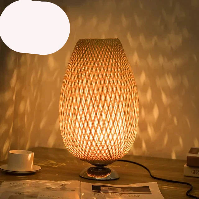 AntiqueBamboo Vintage Bamboo Table Lamp For Cozy Ambience | Lersk