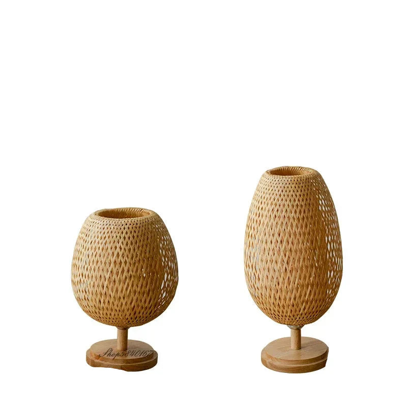 AntiqueBamboo Vintage Bamboo Table Lamp For Cozy Ambience | Lersk