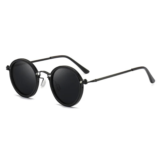 Lunara Vintage Okrągłe Okulary Przeciwsłoneczne ze Złotą Oprawą i Ochroną UV400 | Lersk