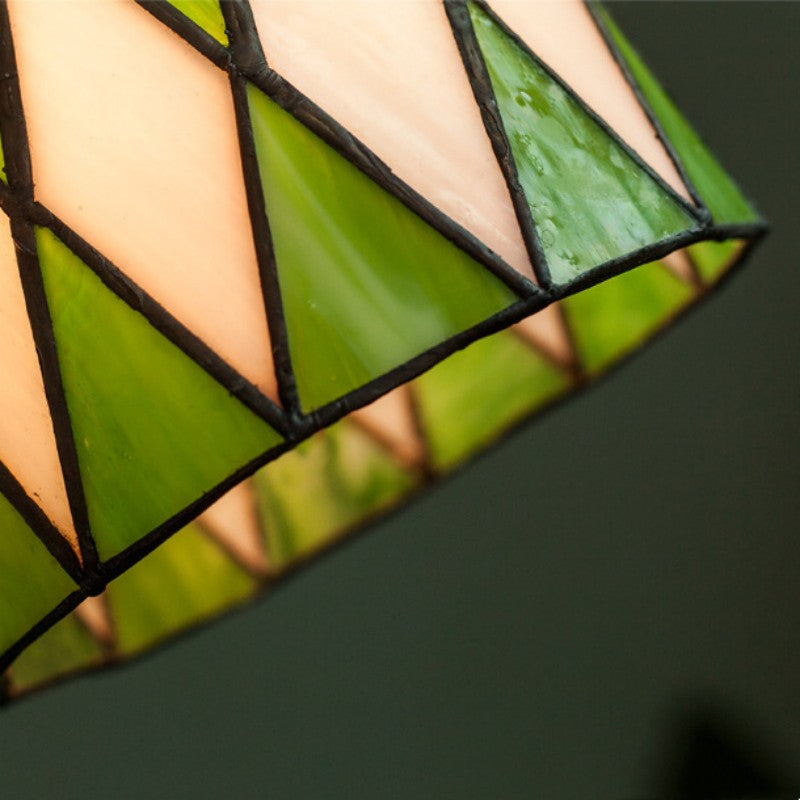 Retro szklana lampa wisząca z diamentowym wzorem | Lersk