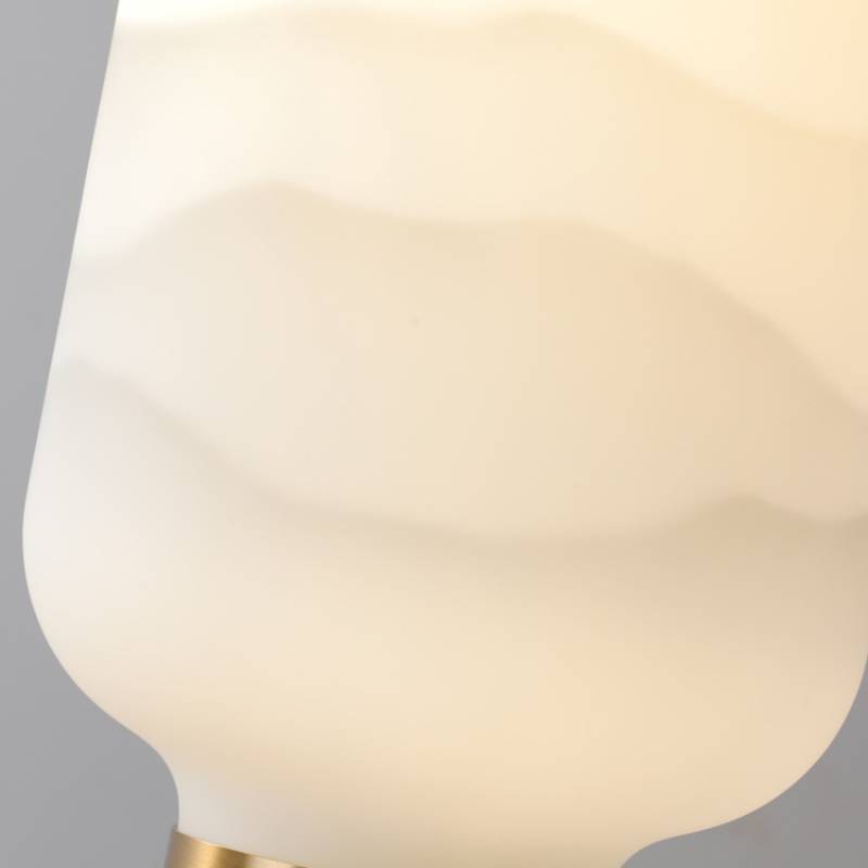 Lampada a sospensione in vetro satinato per lampada da soffitto contemporanea | Lersk
