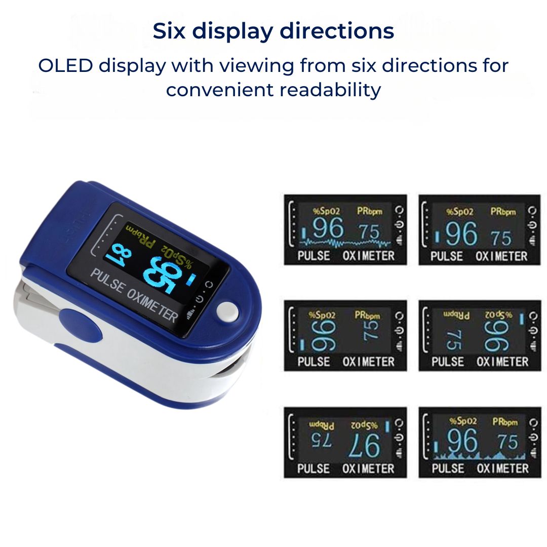 Přenosný oxymetr na koneček prstu OxiSense s OLED displejem SpO2 | Lersk