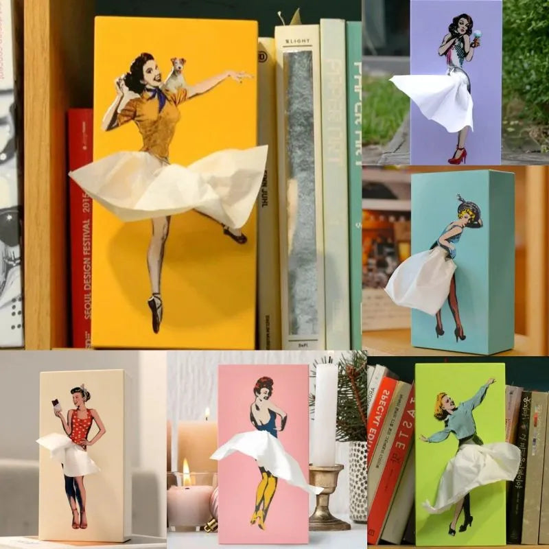 Kevara Keepsake | Holz-Box für Taschentücher mit Vintage-Kleid-Designs | Lersk