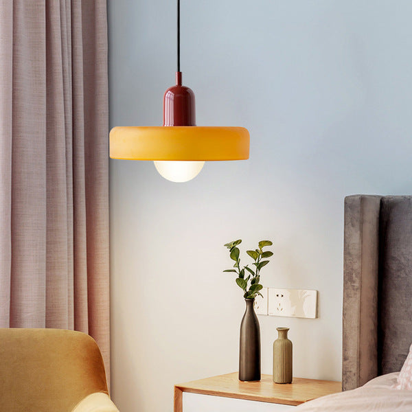 Aurelo Colored Glass Bauhaus Pendant Light for Dining Rooms | Lersk