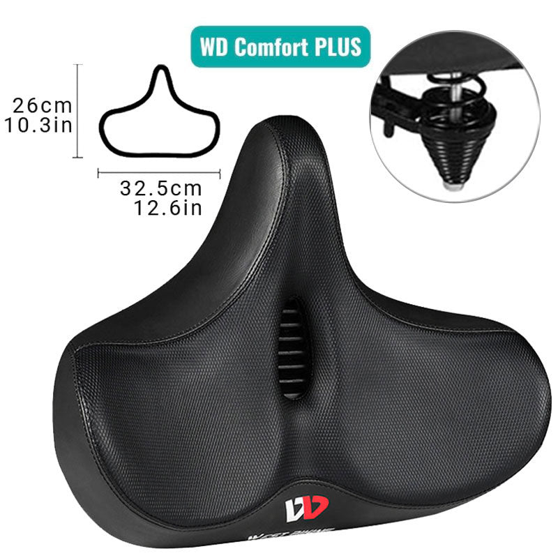 RideEase extra breiter atmungsaktiver und bequemer Fahrradsattel mit ergonomischem Fahrradsitz | Lersk