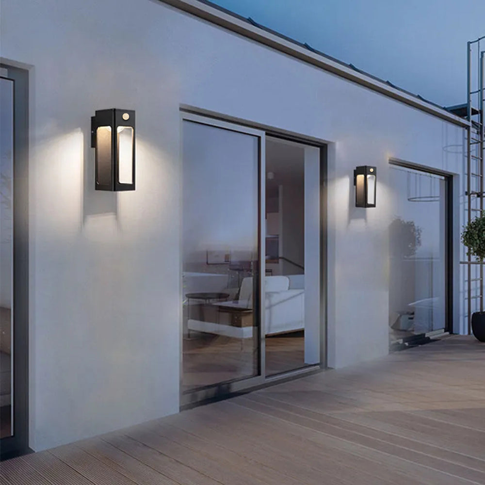 Lampada da parete esterna geometrica Aureto moderna impermeabile IP65 | Lersk