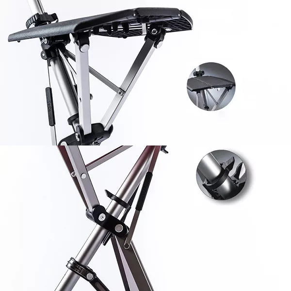 Bengala com Assento - Cadeira Dobrável Portátil para Conforto em Movimento | Suporte de Mobilidade | Lersk