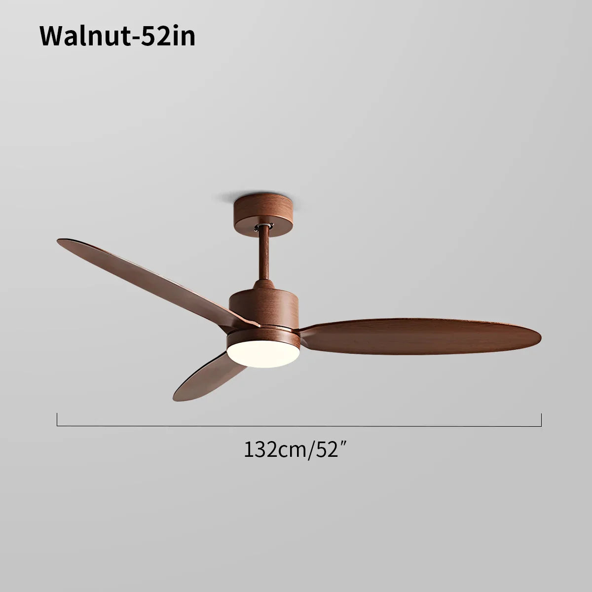 Ventilador de techo de 3 aspas con luz para dormitorio | Lersk