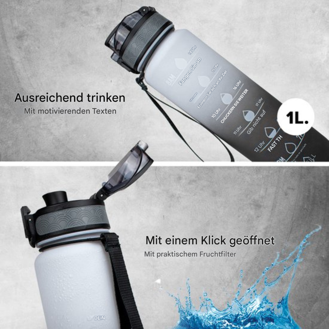 Borraccia Hydrahero con Marcature Temporali per Professionisti Impegnati | Lersk