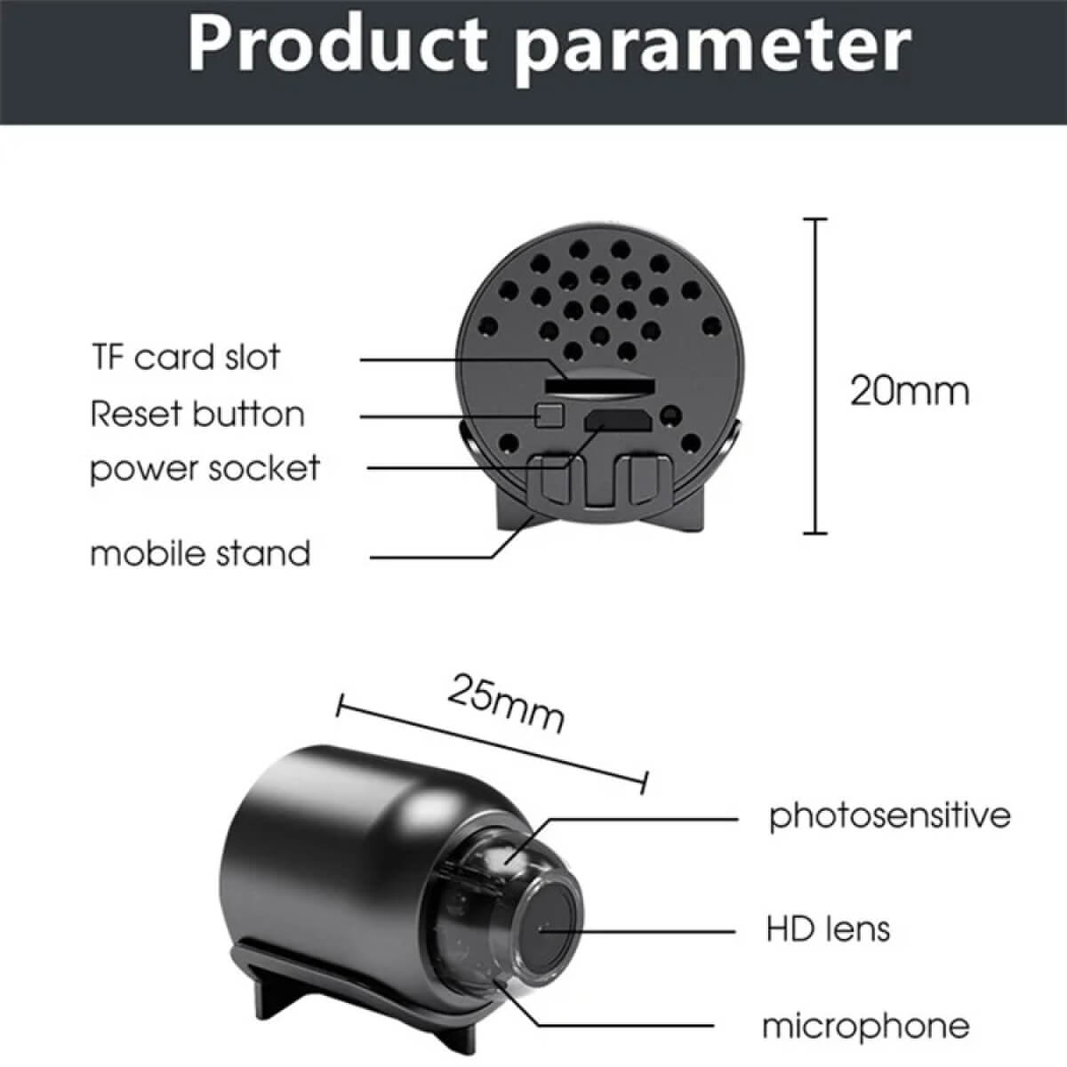 NovaGuard 1080P Mini Telecamera WiFi Impermeabile con Visione Notturna a 160 Gradi | Lersk
