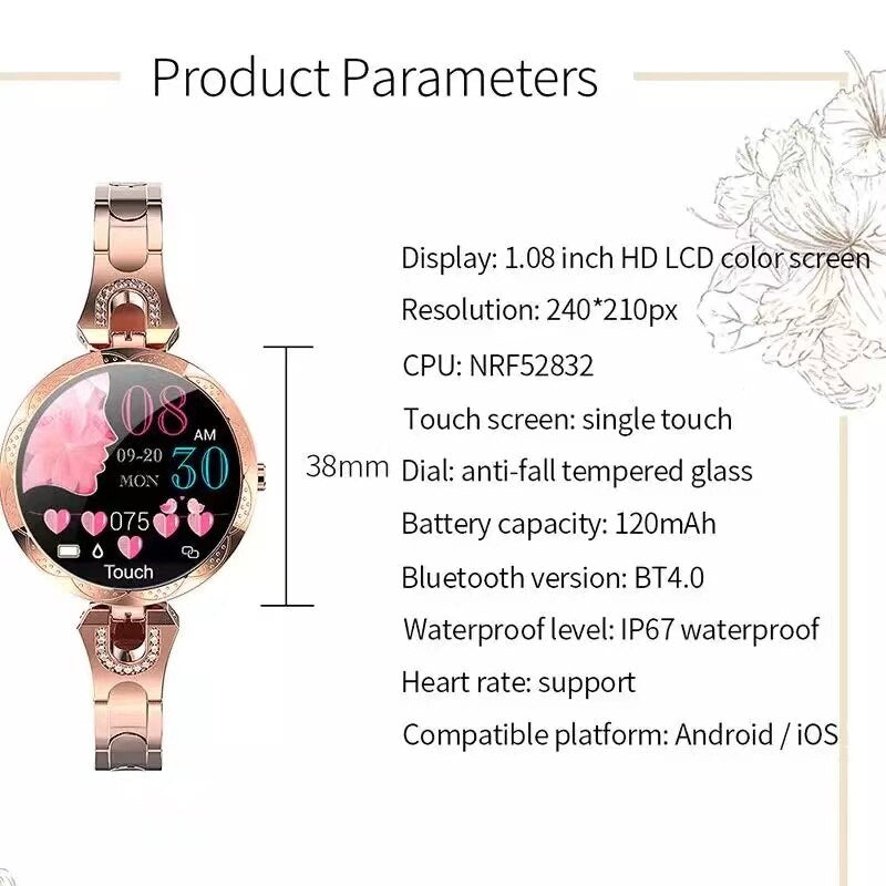 Aquafit Waterproof Fitness Watch For Women With Heart Rate | Lersk