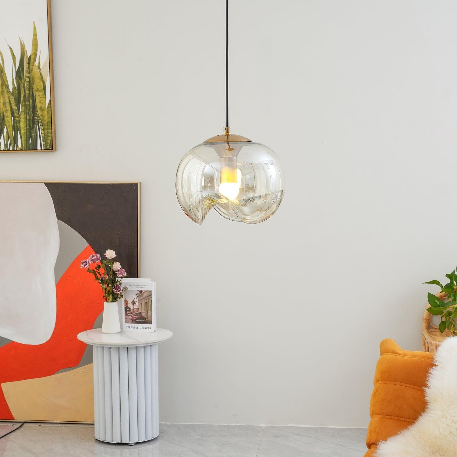 AquaVibe Wave Pendelleuchte aus Eisen und Glas für Wohnzimmer | Lersk
