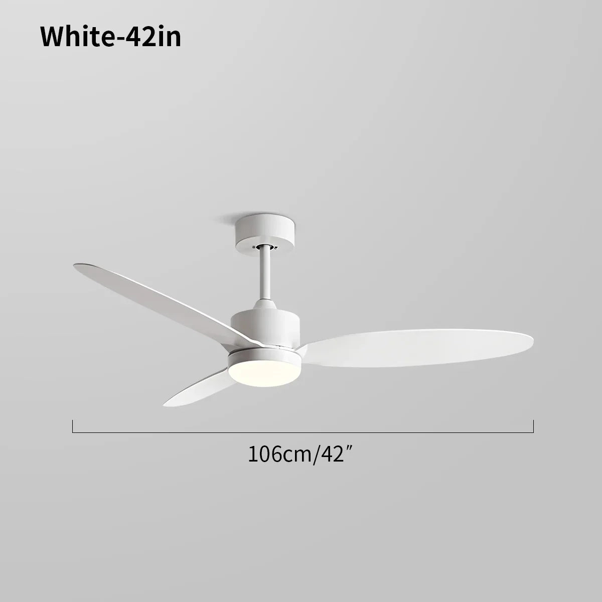 Ventilador de techo de 3 aspas con luz para dormitorio | Lersk