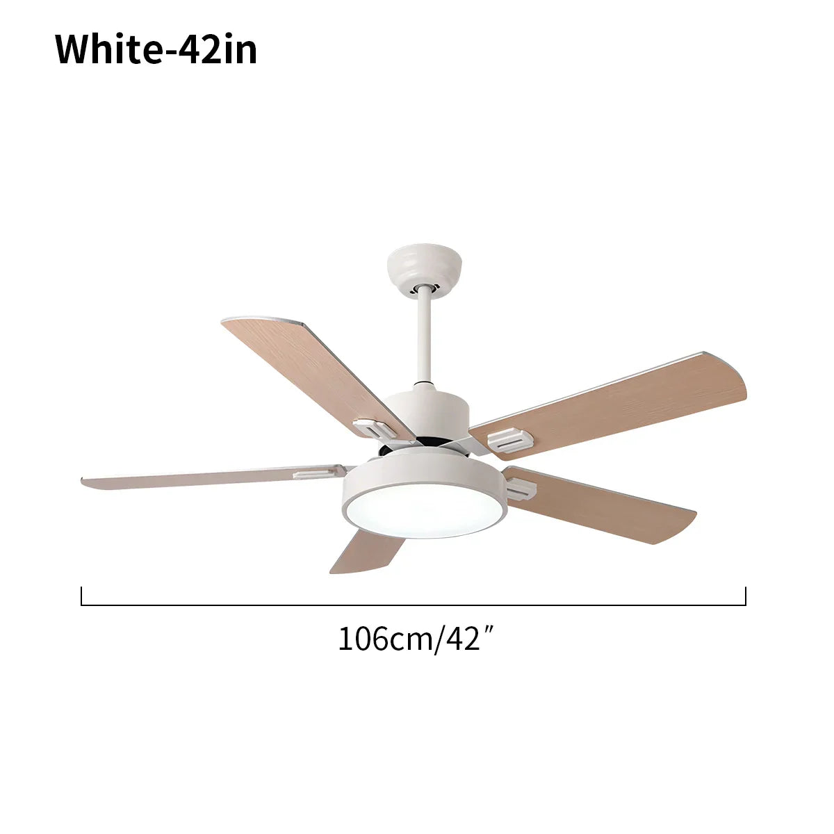 Ventilador de techo vintage de 5 aspas con luz para sala de estar | Lersk