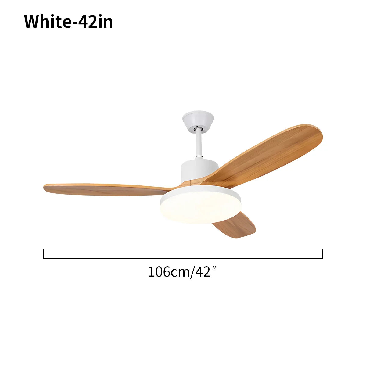 Ventilador de techo con luz y aspas de madera 3 | Lersk