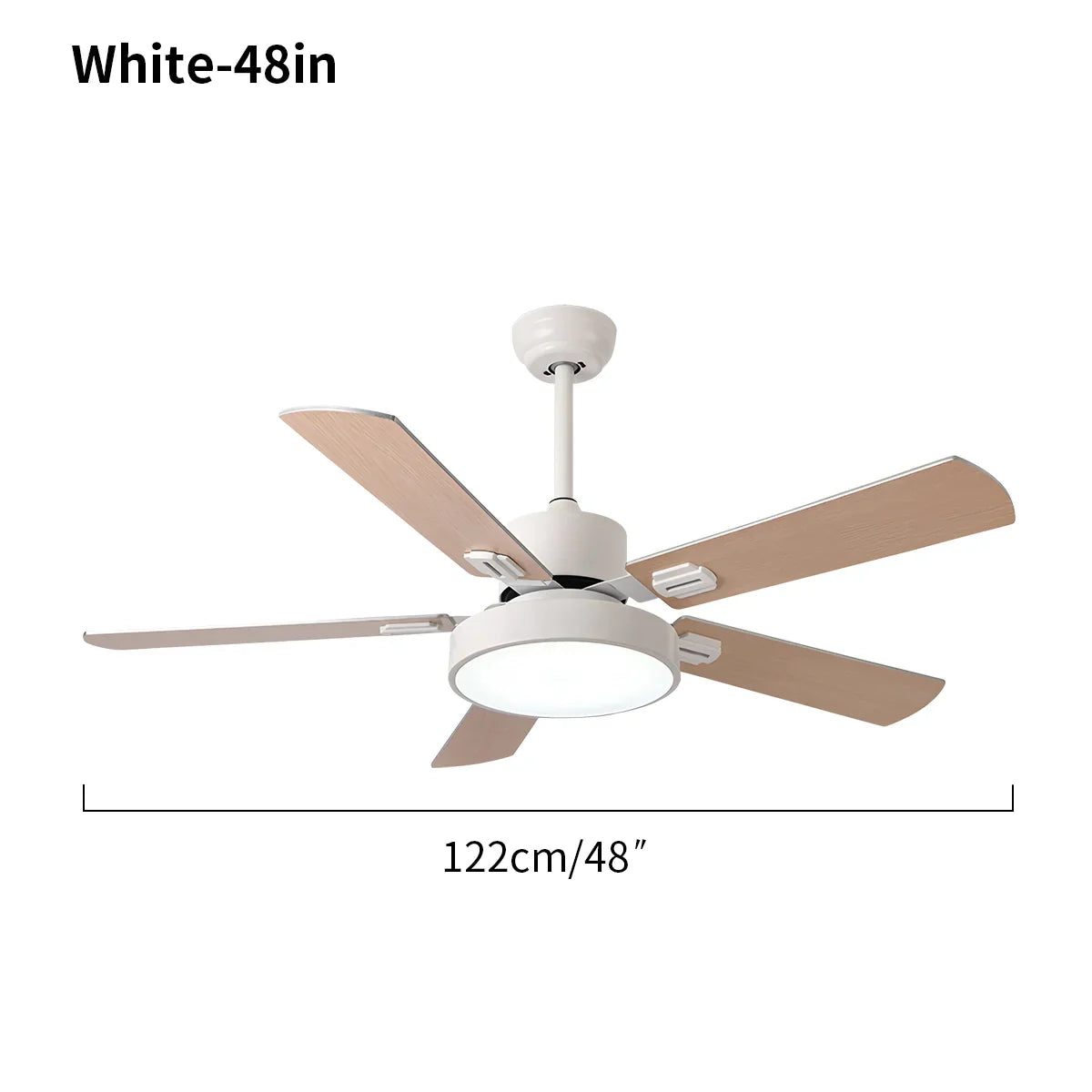 Ventilador de techo vintage de 5 aspas con luz para sala de estar | Lersk