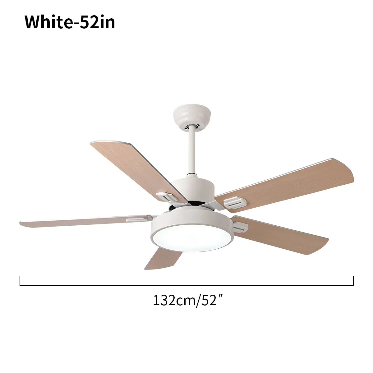 Ventilador de techo vintage de 5 aspas con luz para sala de estar | Lersk