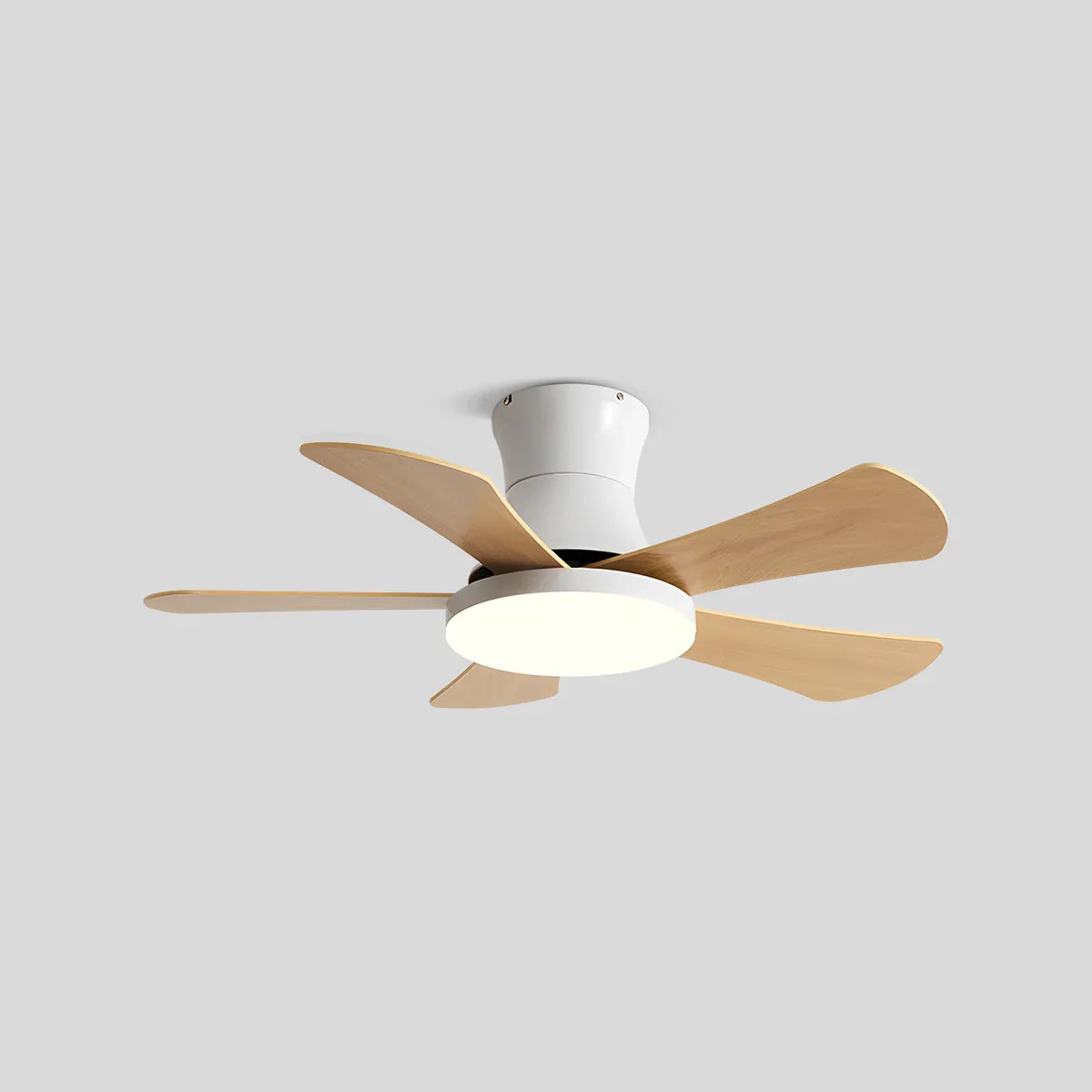 Stropní ventilátor s nízkým profilem Scandi s osvětlením | Lersk