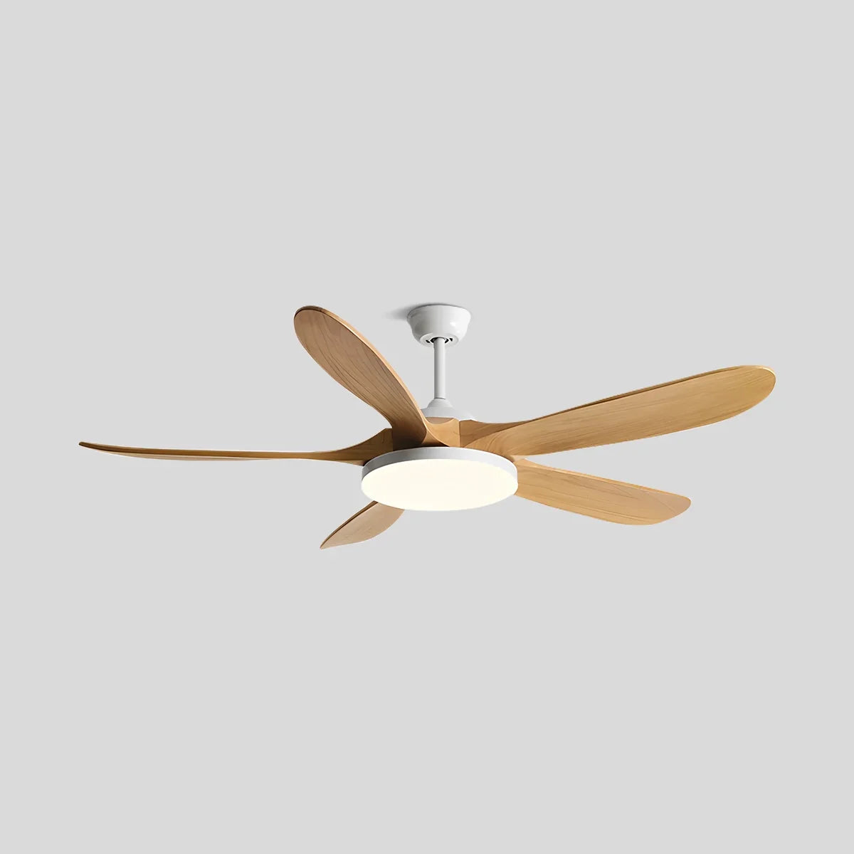 Ventilador de techo de madera de 5 hojas con luz | Lersk