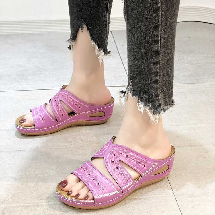 Damen Sommer Orthopädische Komfortsandalen mit verstellbarer Größe | Lersk