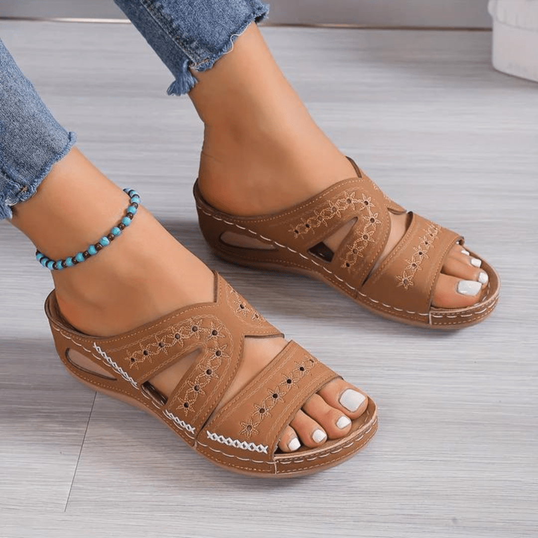Damen Sommer Orthopädische Komfortsandalen mit verstellbarer Größe | Lersk