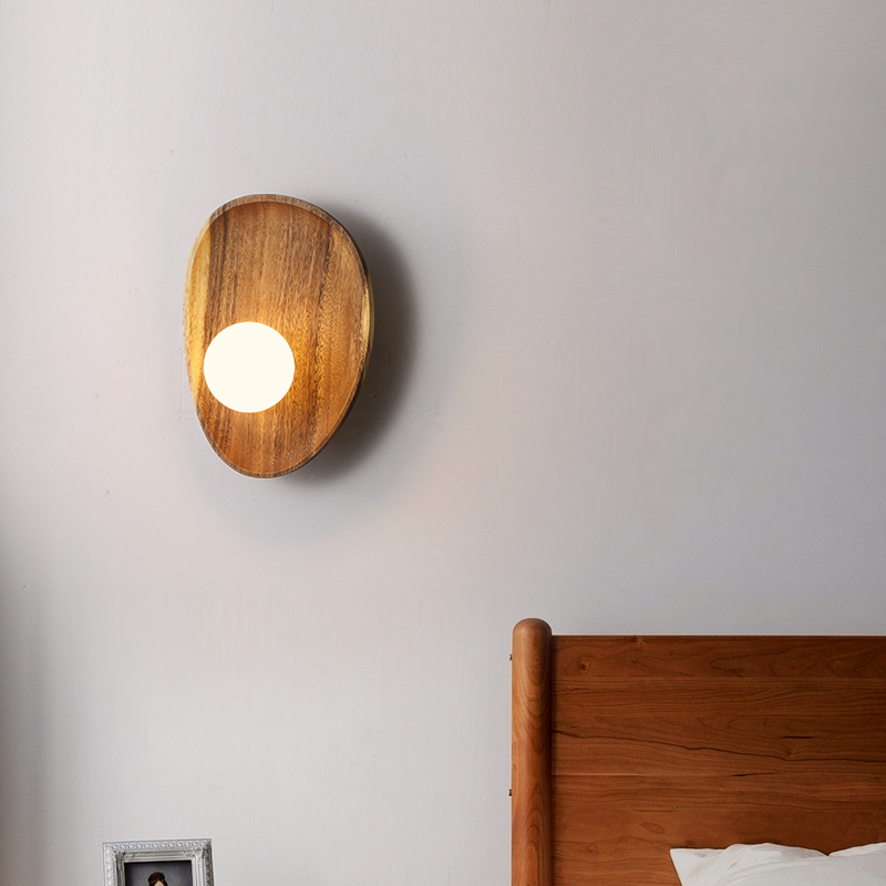 LumiVerde Natural Wood Wall Lamp for Warm Ambience | Lersk