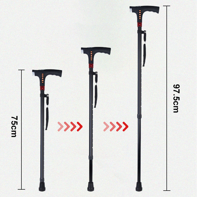 Smart Walking Stick With LED Light And Radio Emergency Alarm And Adjustable Height | Lersk