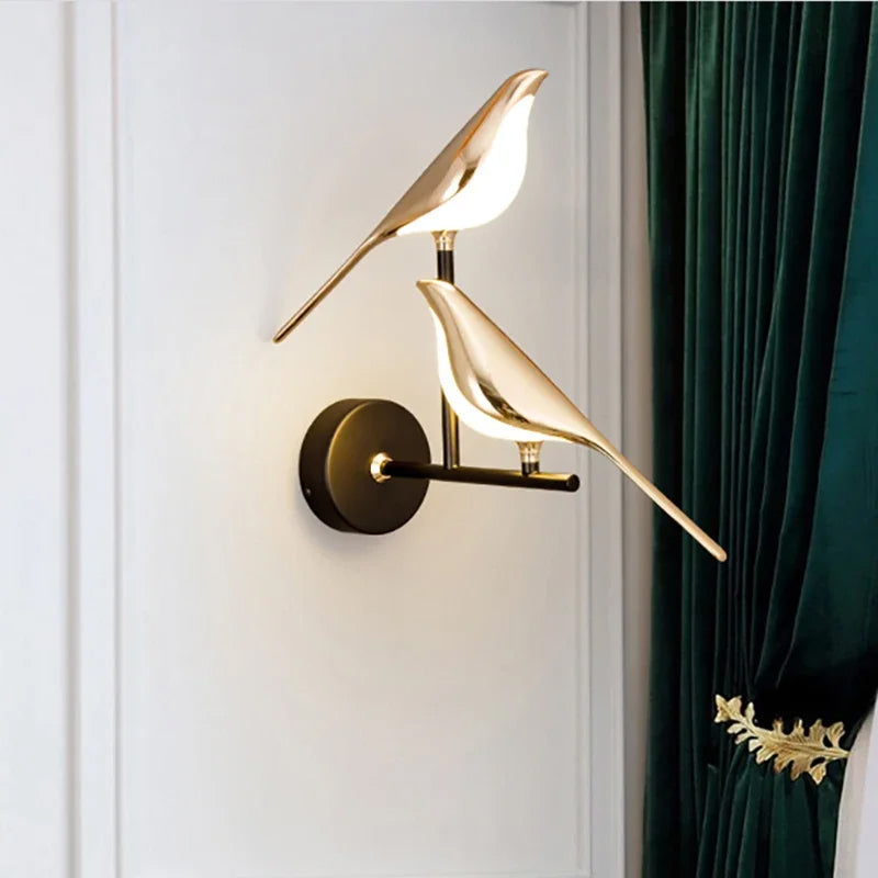 LED Bird Wall Lamp Cozy Nordic Night Light For Home Decor | Lersk