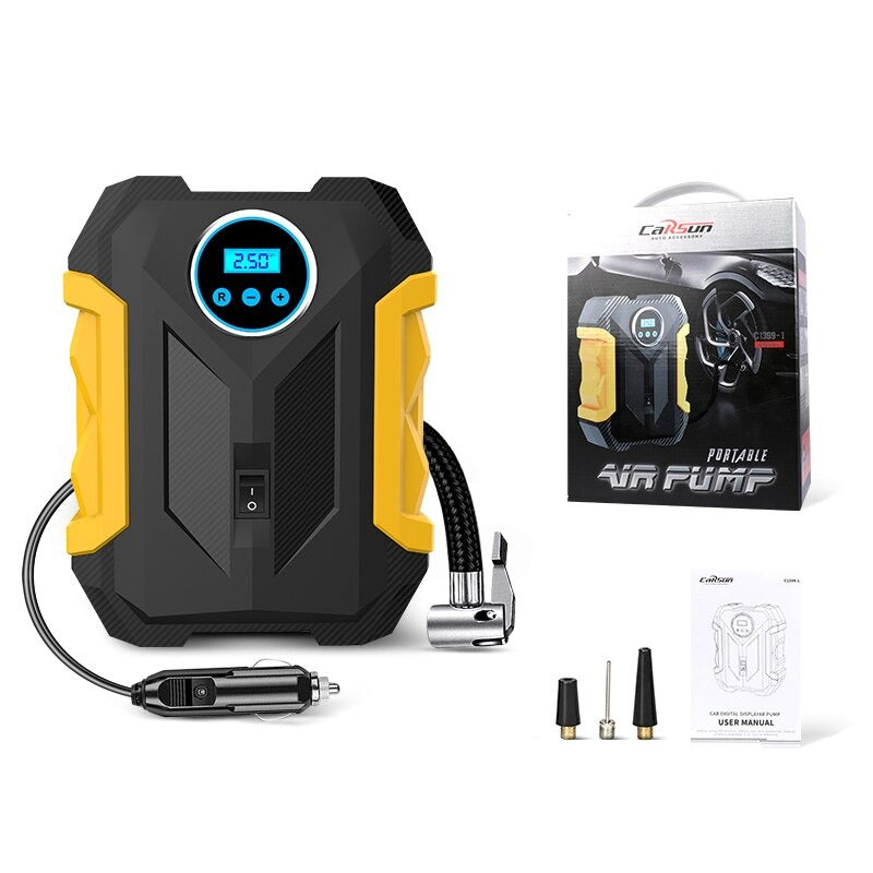 PulseGo Compressore Portatile Compatto per Pneumatici per Auto e Bici | Lersk