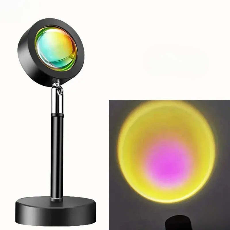 GoldenGleam LED-Projektionslampe für stimmungsvolles Sonnenuntergangslicht zu Hause | Lersk