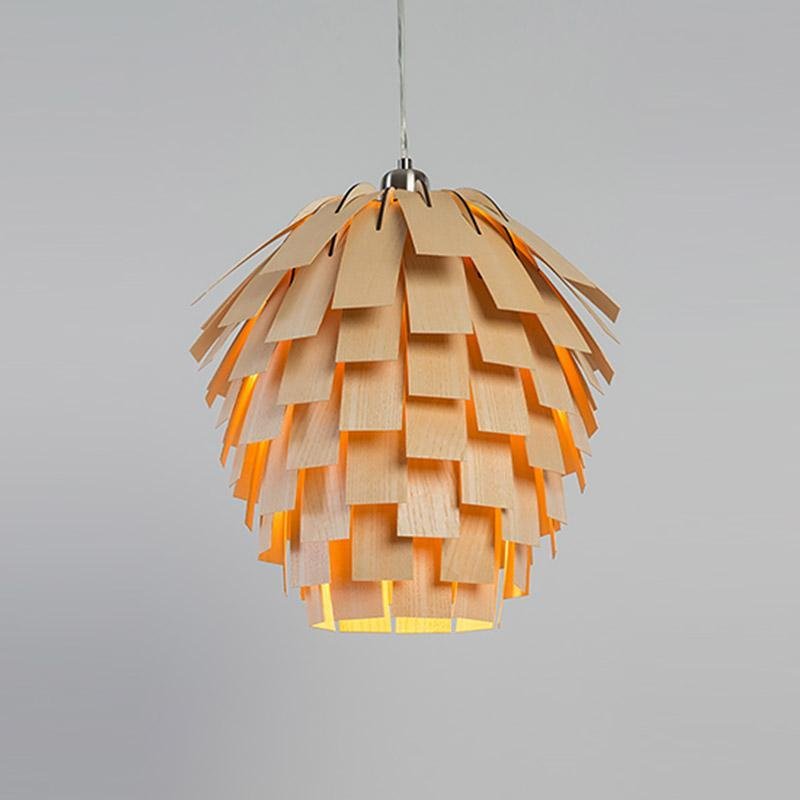 Lampada a sospensione in legno di carciofo SylvaArtichoke Lampada rustica a sospensione | Lersk
