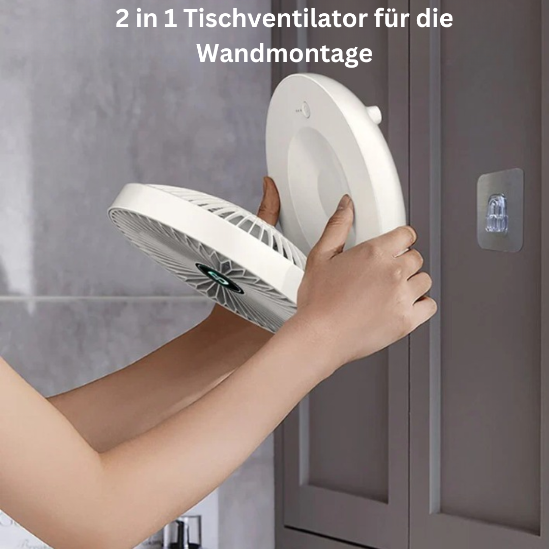WallBreeze | Ventilatore da parete portatile USB, silenzioso per la casa | Lersk
