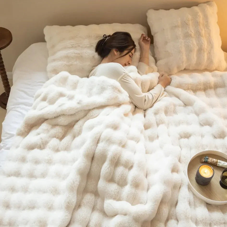 LumenWeave Wool Blanket Plush Warmth for Cozy Nights | Lersk