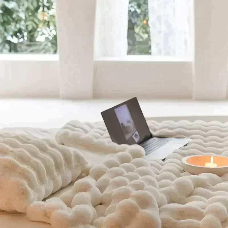 LumenWeave Wool Blanket Plush Warmth for Cozy Nights