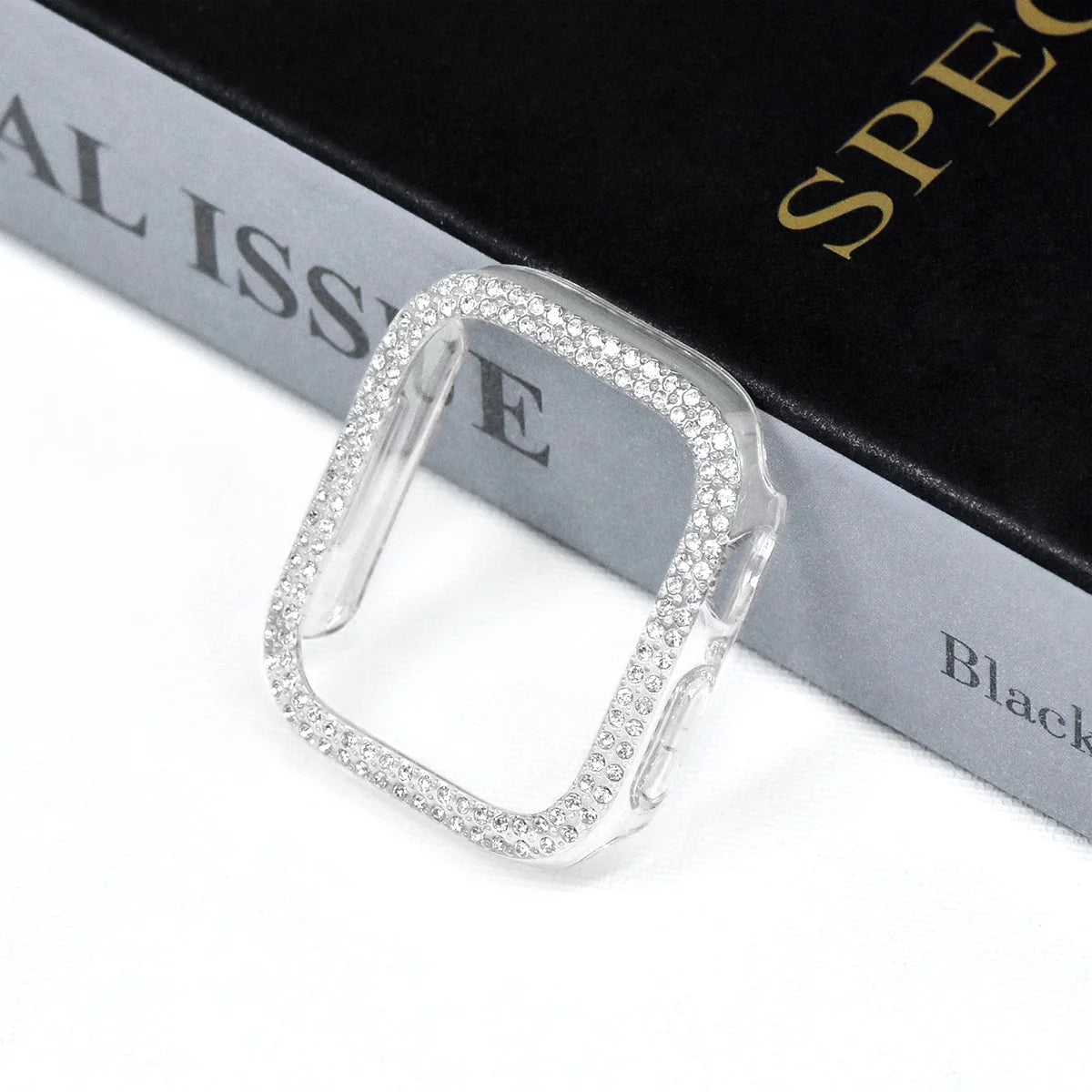 Tempered Glass Case With Rhinestone Accents | Lersk