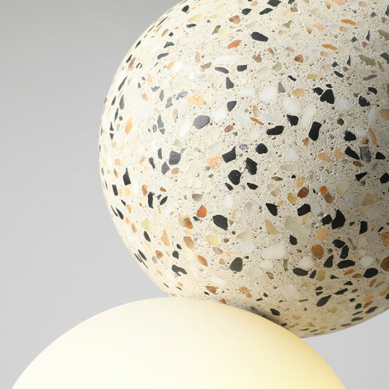 Suspension LED NovaLume Globe en Verre Petit Noir et Blanc | Lersk