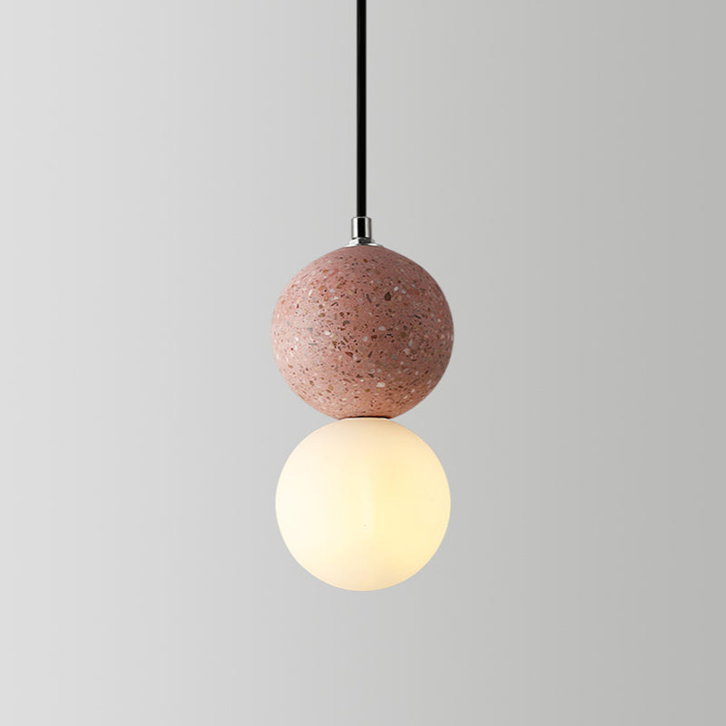 Suspension LED NovaLume Globe en Verre Petit Noir et Blanc | Lersk
