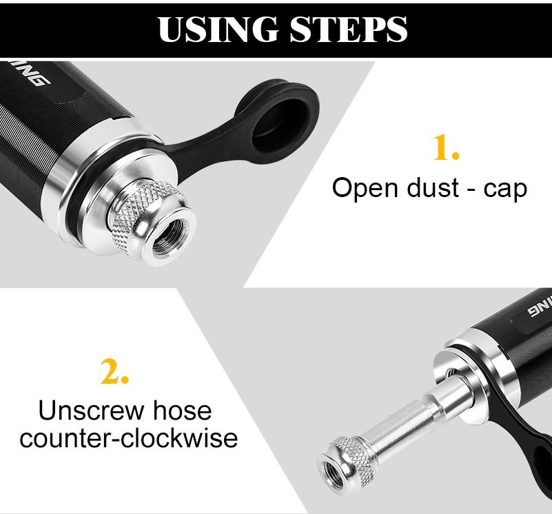 VeloMate Mini Hand Bike Pump, Aluminum, Hidden Hose, Mount | Lersk