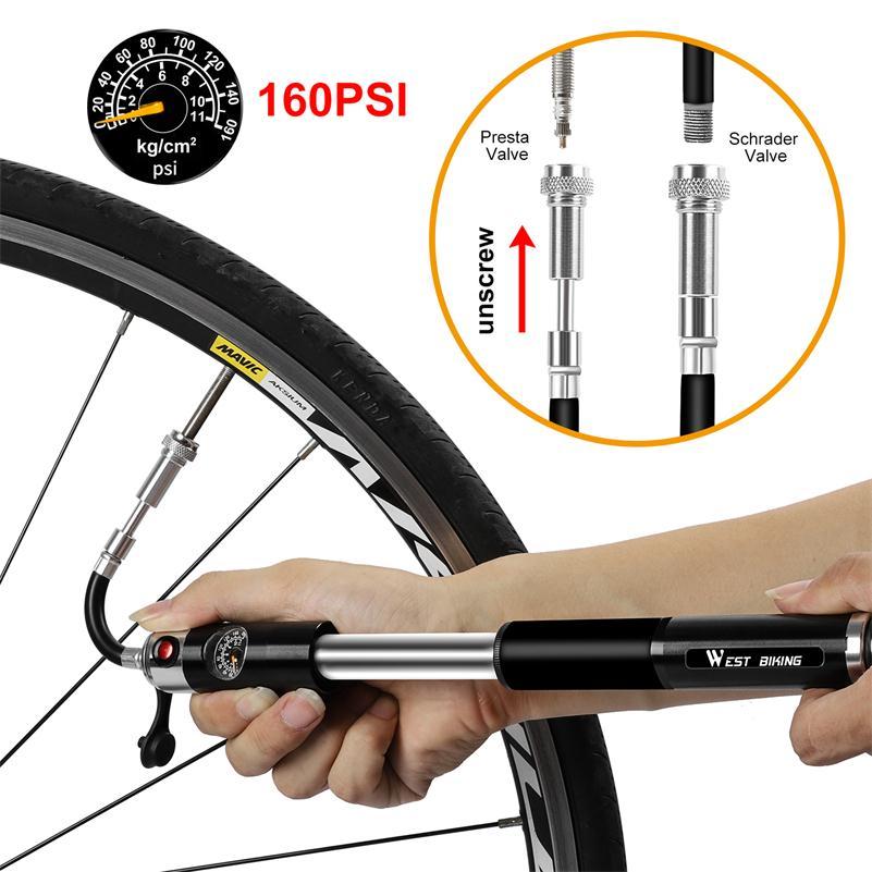 VeloMate Mini Hand Bike Pump, Aluminum, Hidden Hose, Mount | Lersk