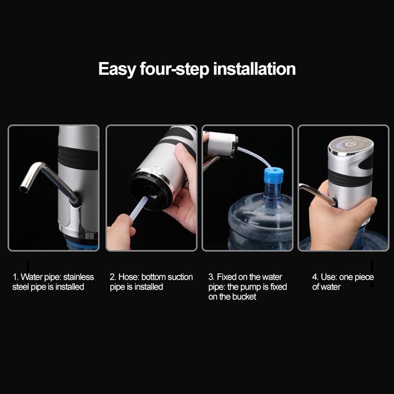 Rechargeable One-Touch Water Bottle Pump With Child Lock | Lersk