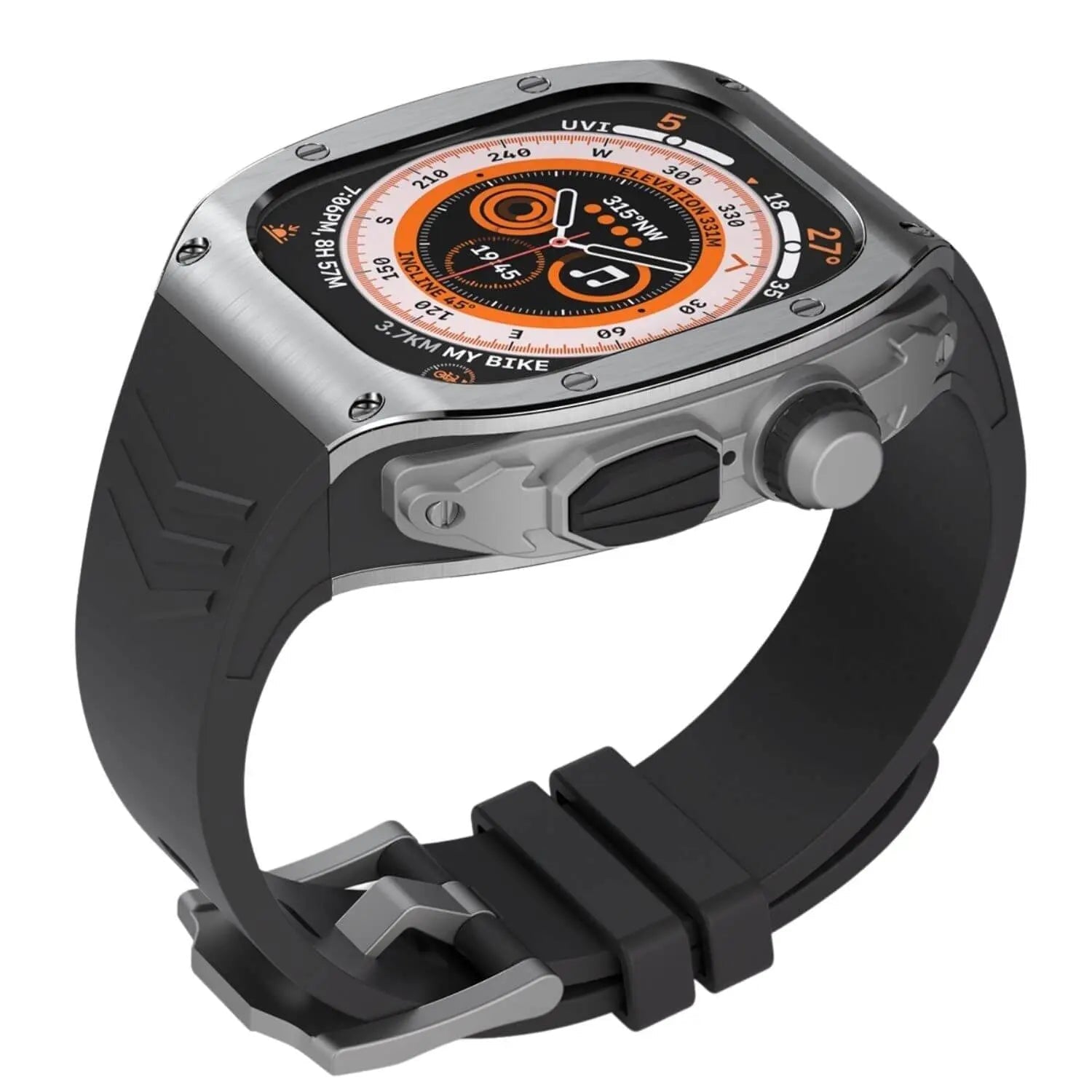 Evolved Chargers Apple Watch Ultra-etui med silikonearmbånd Pro | Lersk