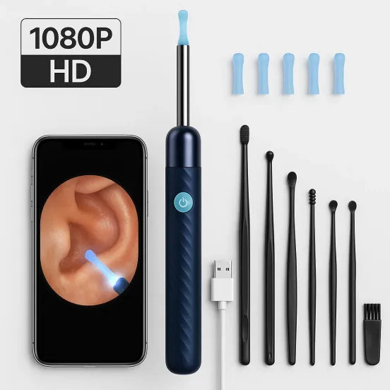 Auravue odstraňovač ušního mazu s 1080P HD kamerou a nastavitelnými lopatkami | Lersk