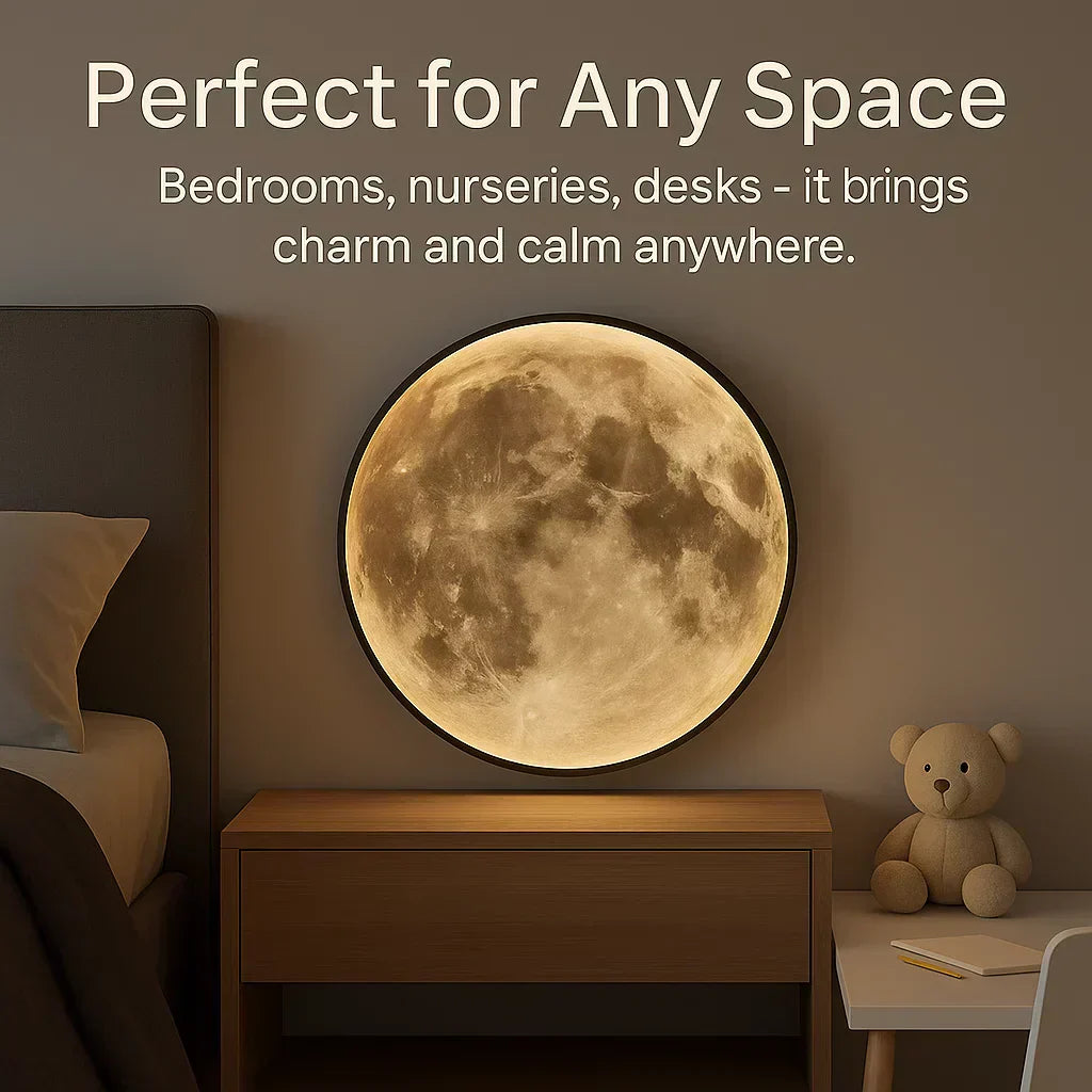 NovaLume Moon Glow LED-lampe med dæmper til hyggelig soveværelsesstemning | Lersk