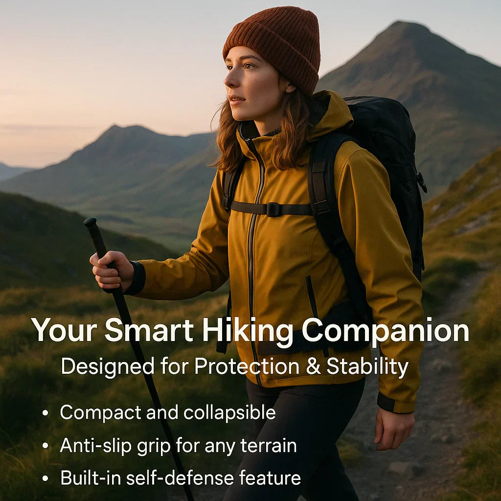 Automatic Self-Defense Walking Stick With Anti-Slip Grip | Lersk