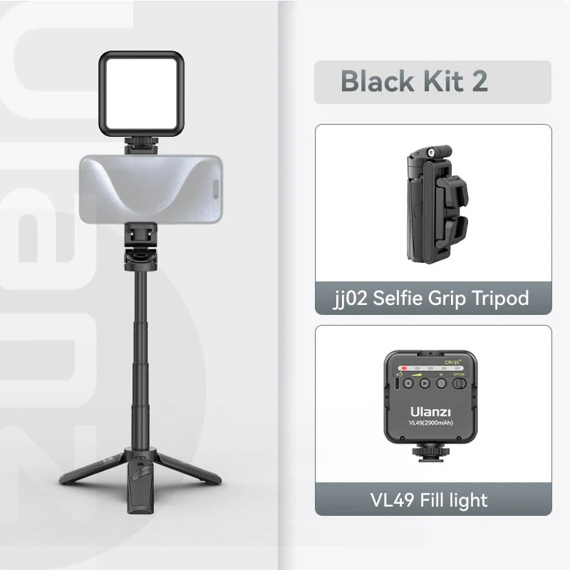 Bluetooth Selfie Stick 4-sektioner med tripod til rejsende | Lersk