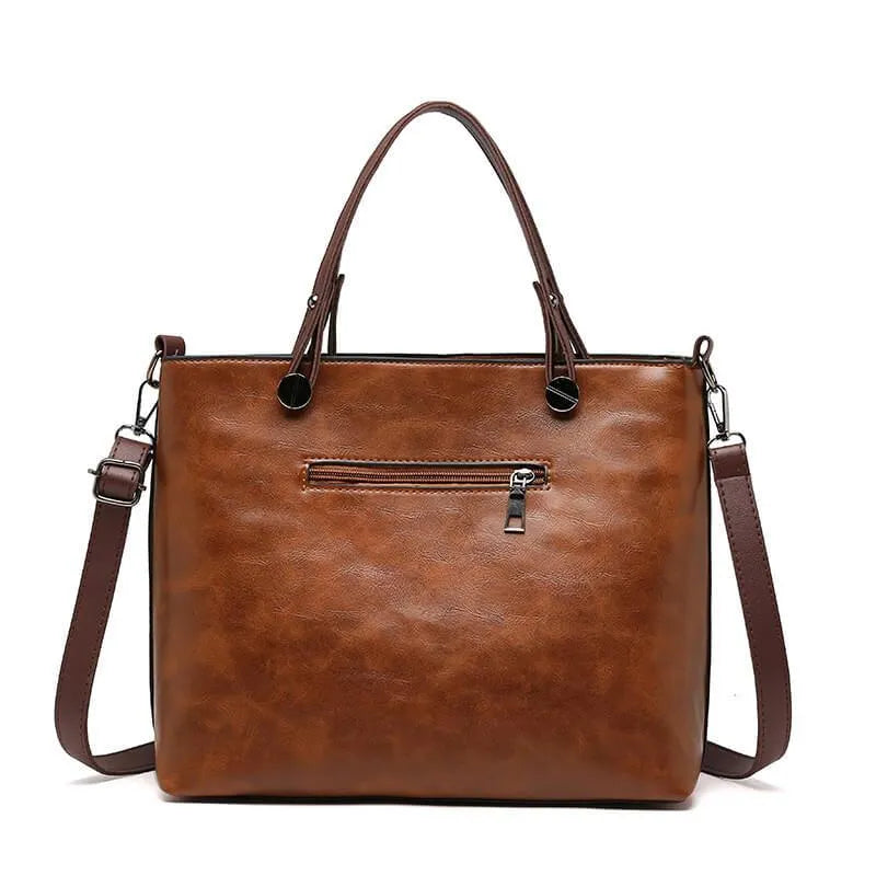 NordVine Vintage Nordic Leather Shoulder Bag Handmade | Lersk