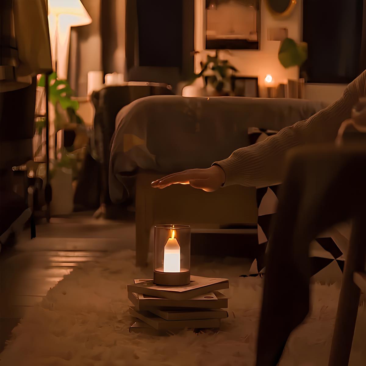 Luce Ambientale Ricaricabile a Candela Senza Fiamma per Decorazione | Lersk